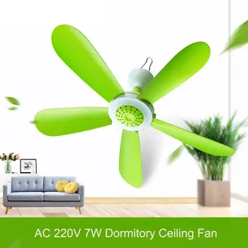AC 220V 7W 5 Listov Mini Tiché Domácnosti Ubytovni Posteľ Elektrické Závesné Ventilátor Stropný Ventilátor Úspory Energie Chladiaci Ventilátor