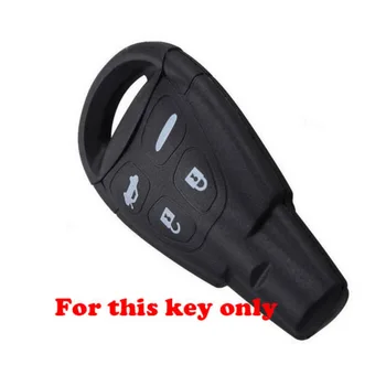 Nový 4 Tlačidlá silikónové gumy kľúča vozidla prípade shell kryt Pre SAAB 9-3 9-5 93 95Blank Diaľkové keyless keychain príslušenstvo