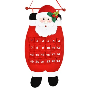 Santa Vianočný Adventný Kalendár 3D Cítil Haning Kalendár Opakovane Časovač Na Vianočný Kalendár Pre Deti Vianočné Dekorácie·