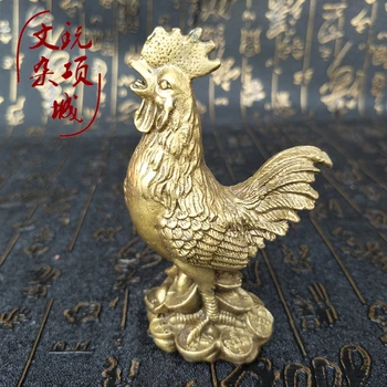 Čínske staré feng shui zdobia bronz, Meď Kohút