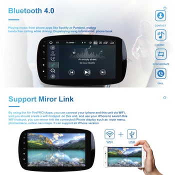 ZLTOOPAI Car Media Player Pre Mercedes Benz, SMART 2016-2018 Android 10.0 Multimediálnu GPS Navigáciu Wifi IPS Auto Rádio Prehrávač