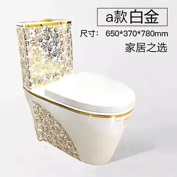 Luxusné Európske Čistého Zlata A Wc Farba Čerpanie Domácnosti Wc Black Osobnosti Sifónu Vypnúť Kúpeľňa Wc
