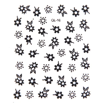 Kvetinový Dizajn 30 listov na Nechty, Nálepky na Prenos Nail Art Obtlačky DIY Nechtov Tipy Dekorácie Nástroje