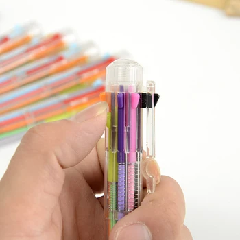 8-Farebné guličkové Pero, Jemné Bodu na 0,7 mm Writting Multi Farebné Pero 8 v 1 Cartoon Kawaii Guľôčkové Pero Zaťahovacie Školy Grafické efekty