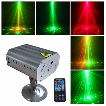 DJ tanečný parket 24 režimy LED Diskotéka na Vianoce domov, Strany, vnútorné osvetlenie zobraziť Laserový Projektor svetlo fáze Účinok Strobo lampa
