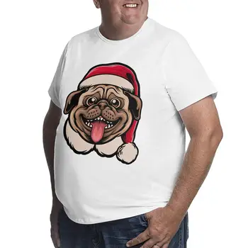 Kanpa Značky Bavlna Vianoce Psa Tričká pre Veľkých Mužov Vzor Mužov Oblečenie Cvičenie Topy Nadrozmerné Fashion T-shirt Plus Veľkosť Sivá