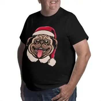 Kanpa Značky Bavlna Vianoce Psa Tričká pre Veľkých Mužov Vzor Mužov Oblečenie Cvičenie Topy Nadrozmerné Fashion T-shirt Plus Veľkosť Sivá