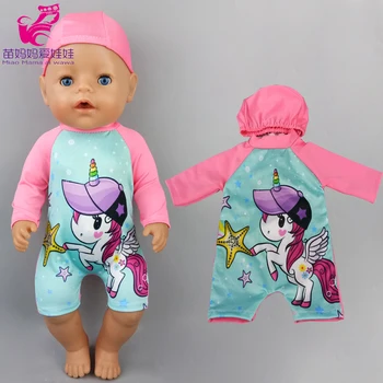 Bábiky Oblečenie 43 cm Baby Doll Župan Jednorožec pre 18-Palcové Dievča Bábiku Spanie Nightgown