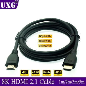 HDMI-2.1 Kábel 1m 2M 3M 5M 8K@60Hz 4K@120Hz 2K@144Hz HDR 48Gbps HDCP2.2 7.1 Splitter Prepínač PS4 TV Xbox Projektor Počítač
