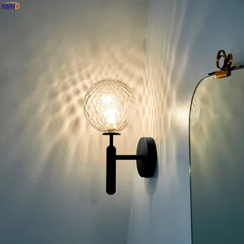 IWHD Nordic Štýl Železo, Kovové LED Nástenné Svietidlá Svietidlá Vedľa Kúpeľňa Zrkadlo Schodisko Svetlo Moderné Nástenné Svietidlo Sconce Wandlamp