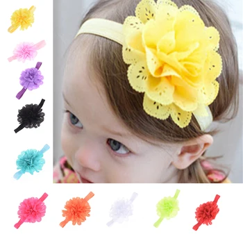 10pcs Baby Girl Elastické Hairband Deti, Vlasy, oblečenie Pre Deti Hlavu Kapely Kvet hlavový most Dieťa Vlasové Doplnky