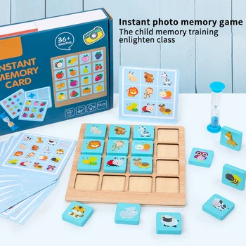Deti Puzzle, Doskové Hry, Instant Foto Pamäť Šach Dieťa Výkon Mozgu Raného Vzdelávania Drevené Vzdelávacie Hračky