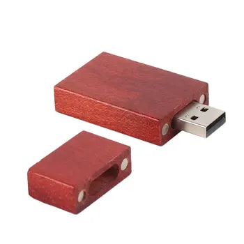 USB Flash Disk Drevený fotoalbum Box Prenosný Počítač Externé Úložné Zariadenie, Univerzálne USB2.0 Memory Stick