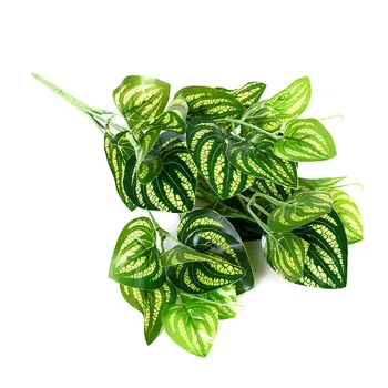 Simulácia Leaf Falošné Rastliny Papradie Trávy Svadobné Steny Vonkajší Dekor Zelené Umelé Kvety Plastové rastlín pre Domáce Záhrada Dekor