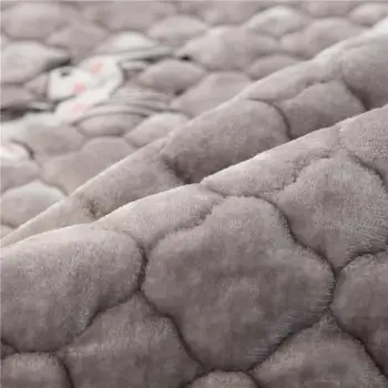 45 Flanelové hrubé cartoon vzor matrac, mäkké a krásne teplé interiérové rohože, aby sa zabránilo mrazené nohy pre šťastný život