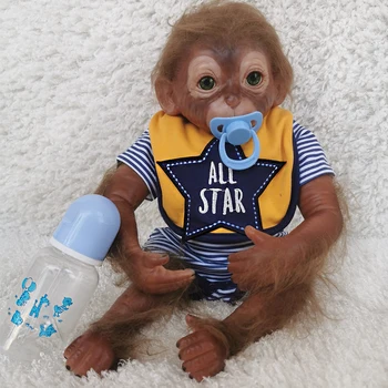 Silikónové znovuzrodené dieťa opice bábika 50 cm handmade bebe reborn boneca Macaco flexibilné Zberateľskú umenie bábika darček