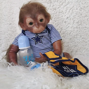 Silikónové znovuzrodené dieťa opice bábika 50 cm handmade bebe reborn boneca Macaco flexibilné Zberateľskú umenie bábika darček
