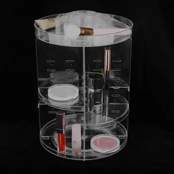 Transparentné Akrylátové Make-Up Organizátor 360 Stupňové Otáčanie Multi-Function Costemics Displej Rack