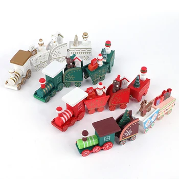 2020 Drevené Vianočné Vlak Ozdoby, Vianočné Dekorácie Pre Domov Santa Claus Darček Hračky Pre Deti Najlepší Darček Stôl Dekorácie Nové