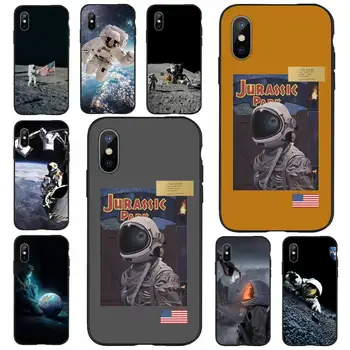 Astronaut estetika, mesiac, vesmír, Planéta čierna mágia Telefón puzdro pre iPhone 11 12 pro XS MAX 8 7 6 6 Plus X 5S SE 2020 XR