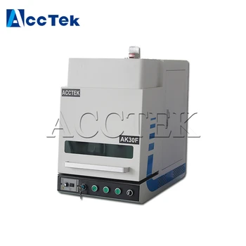 AccTek vysokej rýchlosti 30w prenosné vlákniny laserové značenie stroj s chladením Vzduchom, PC, ovládanie systému