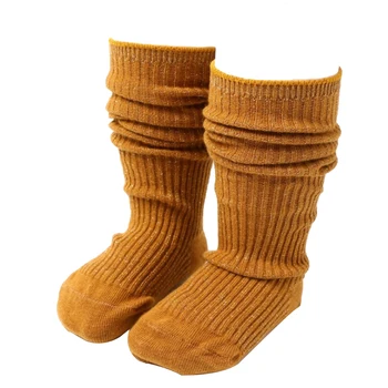 Deti, Dievčatá, Chlapcov Pevnej Bavlny Rebrovaný Teplé Ponožky Teplé Zimné Dojčenskej Batoľa Detský Non-Slip Ponožky 1-9Y