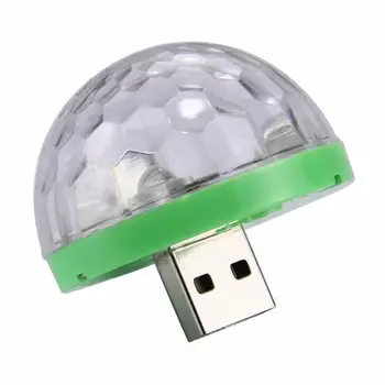 Mini USB led Svetlá Strana Prenosné Crystal Magic Ball Projektor Domov Karaoke Party Dekorácie Farebné Fáze LED Disco Svetlo