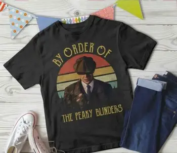 Arthur Shelby uznesením Peaky Klapky Čierna Bavlna Muži T-Shirt 2019 Lete O-Neck Fashion Bežné Kvality Ležérne Košele