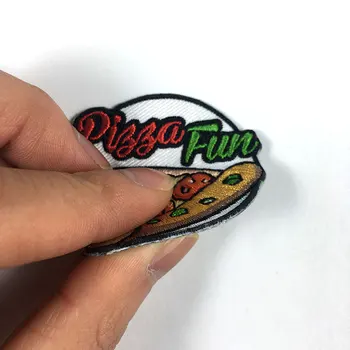 NOVÉ 3D 2019 Roztomilý Kreslený Paletu Pizza Mesiac Varenie Výšivky Nálepky Nášivka, Pre Deti, Oblečenie, Topánky, Batoh Žehlička Na Škvrny