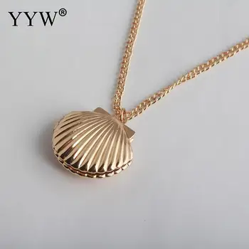 Collares De Moda 2019Women Módne Šperky Sea Shell Rose Gold Medailón Náhrdelník Námorných Seashell Prívesok Šperky Narodeninám