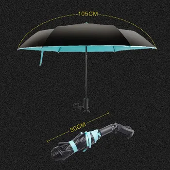 Výbuch Prenosné samospúšť skladacie multi-farebné tri-fold Dáždniky vinyl anti-UV slnečník doprava zadarmo predaj 3