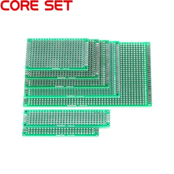 5 KS/set 5x7 7x9 8X12cm Dvojité Bočné Prototyp pcb Breadboard Univerzálnej Dosky plošných spojov pre Arduino 2.54 mm Sklenené Vlákna,