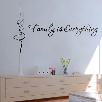 Tapety anglický Citát Rodina je Všetko Odnímateľné Umenie Slová Samolepky na Stenu Pre Obývacej izby, Spálne, domáce Dekorácie