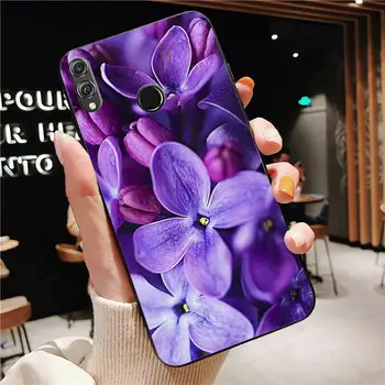 YNDFCNB Fialová Akvarel kvet Púpava Lotus Levandule Telefón puzdro Na Huawei Honor 8X 8A 9 10 20 Lite 30Pro 7C 7A 10i 20i