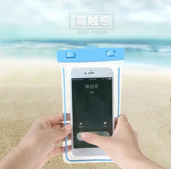 Vodotesné Puzdro Pre Telefón LG Bello 2 II / Prime II / LG Max X155/Nexus 5X/Nexus 6P Plávanie Potápanie Transparentné Vak Svetelný Prípade