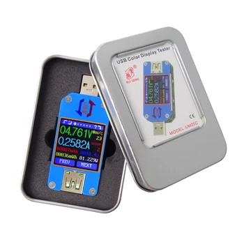 Napätie Meter RD USB UM25C/UM25 Typ-C Farebný LCD Tester Aktuálne Meter Voltmeter Ammeter Batérie Opatrenie Kábel Odpor 2.0