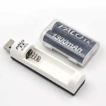 Smart Mini USB Nabíjačka Pre NI-MH, NI-CD Nabíjateľné Batérie Super Rýchle Nabíjanie S 2ks 1.2 V AA batéria 1300mah