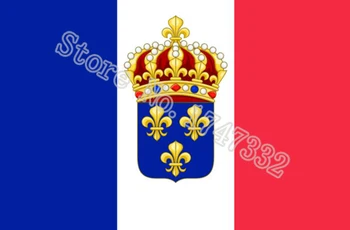 Vlajka Ústavného Kráľovstvo Francúzska Vlajka hot predať dobre 3X5FT 150X90CM Banner mosadze, kov diery