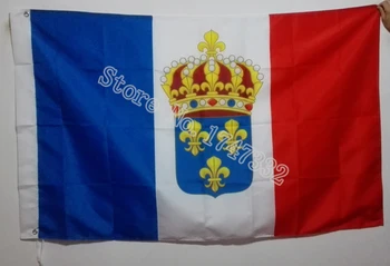 Vlajka Ústavného Kráľovstvo Francúzska Vlajka hot predať dobre 3X5FT 150X90CM Banner mosadze, kov diery