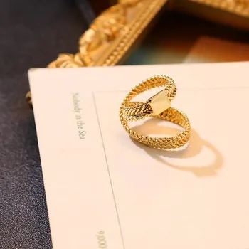 2020 Nové Módne Šperky Elegantné Prst Krúžky Zlatá Farba Studená Temperament Násobne Prstene Pre Ženy, Mužov Denný Zápas