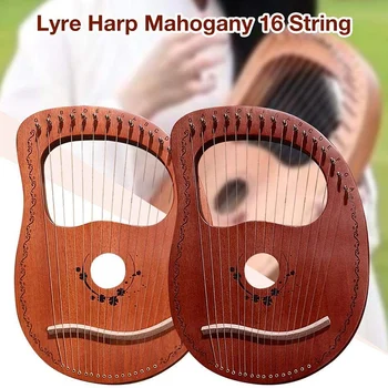 Lýra Harfa 16 String Harfa Prenosné Malé Harfa s Trvanlivé Sláčikový Hudobný Nástroj Stabilné Zvuk Harfy