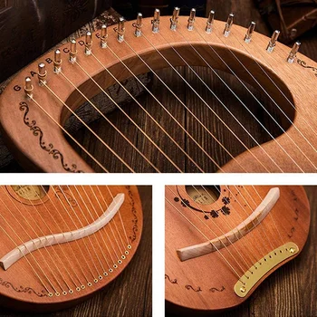 Lýra Harfa 16 String Harfa Prenosné Malé Harfa s Trvanlivé Sláčikový Hudobný Nástroj Stabilné Zvuk Harfy