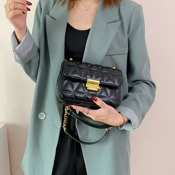 2021 nové žien taška módny trend ramenný messenger vôňa štýl rhombic reťazca kabelky ženy tašky dizajnér