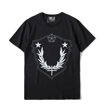 Novinka Vysokej 2020 Nový Punk Muži Móda, Tričká star štít kríž T-Shirt Hip-Hopu, Skateboard, Street Bavlna T-Shirts Tee Top #K41