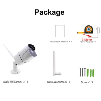 5MP IP Kamera, Bezdrôtové 64 G 3Meter Adaptér pre Kamerový Bezpečnostný obojsmerné Audio Domov Dohľadu Vonkajšie Nepremokavé Nočné Videnie, Wifi, Cam