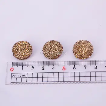 10PCS ZYZ153-9138 Yellow crystal drahokamu okrúhly konektor dištančné korálky, pripraviť cz strane otvoru korálky šperky zistenia
