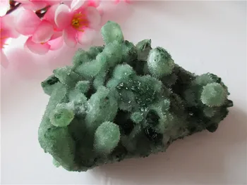 Jedinečné Prírodné Green Crystal Klastra Kostrové Quartz Bod Prútik Minerálny Liečivý Krištáľ Drúza Vug Vzor Prírodný Kameň