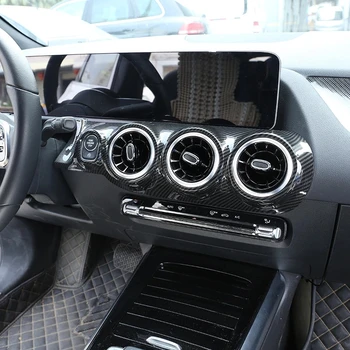 Carbon Fiber Štýl ABS Chrome Pre Mercedes Benz B Trieda W247 B200 Centrálne Ovládanie Klimatizácie Dekoratívny Panel Príslušenstvo
