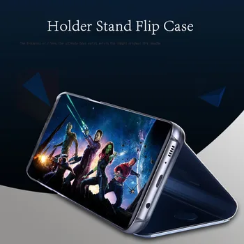 Zrkadlo Flip puzdro Pre Samsung Galaxy Note 8 S6 S7 Okraji S8 S9 Plus J5 J7 Vymazať Zobrazenie Okna Inteligentný Kryt Pre iPhone 6 6 7 8 Plus X