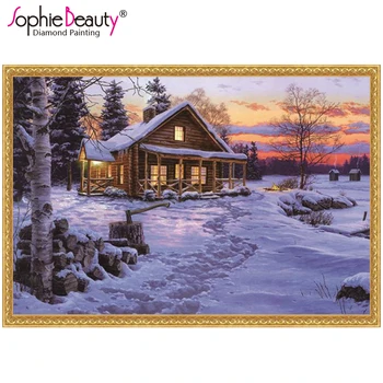 2018 Predaj Nových Sophie Krásy Plný Diamond Maľovanie Cross Stitch Svet Pod Sneh A Ľad, Ručné Výšivky, Výšivky Mozaika